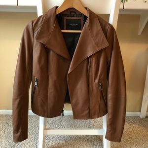 Andrew Marc brown leather jacket
